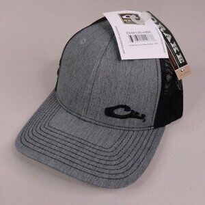 Drake Waterfowl Hat Grey Black Enid Mesh Snapback Trucker Cap Mens NWT DH4135